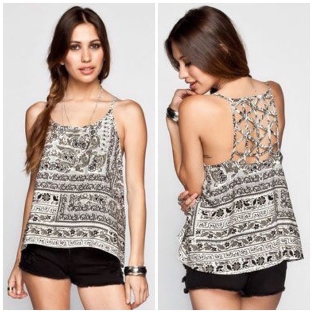 Patrons of Peace Boho Print Tank - sz M